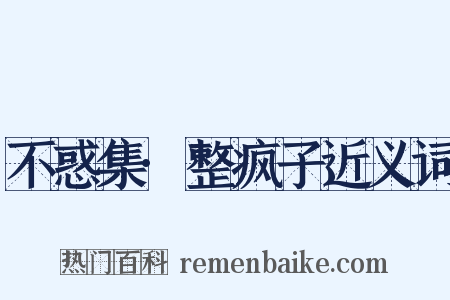 不惑集·整疯子近义词是什么意思的图片